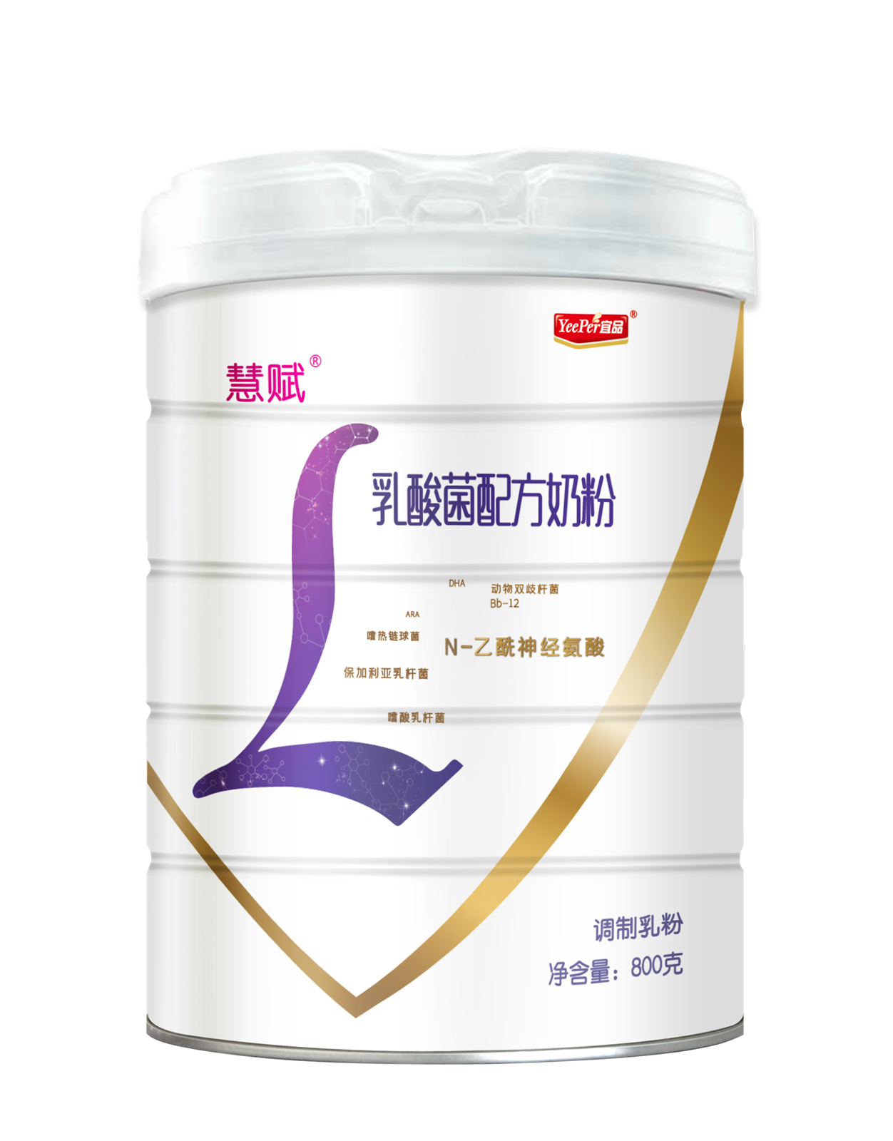 宜品慧賦乳酸菌配方奶粉800g